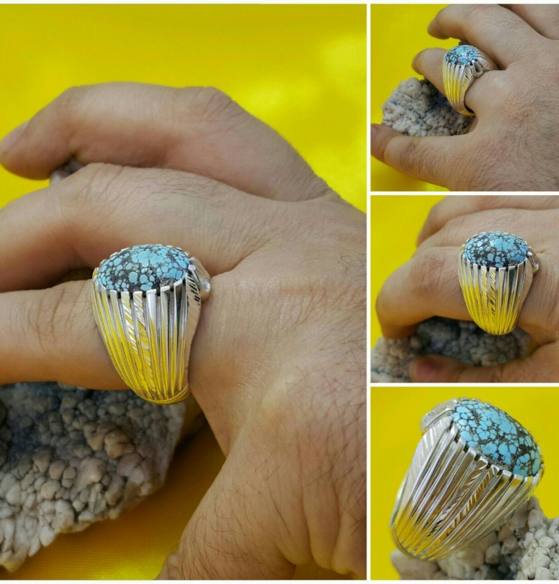 انگشتر زیبا فیروزه اصل نیشابور شجری
